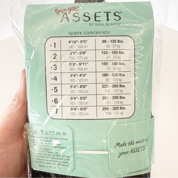 NWT Spanx Love Your Assets Black Shaping Tights in Textured Wishbone, Size 3 (L) - Picture 6 of 6